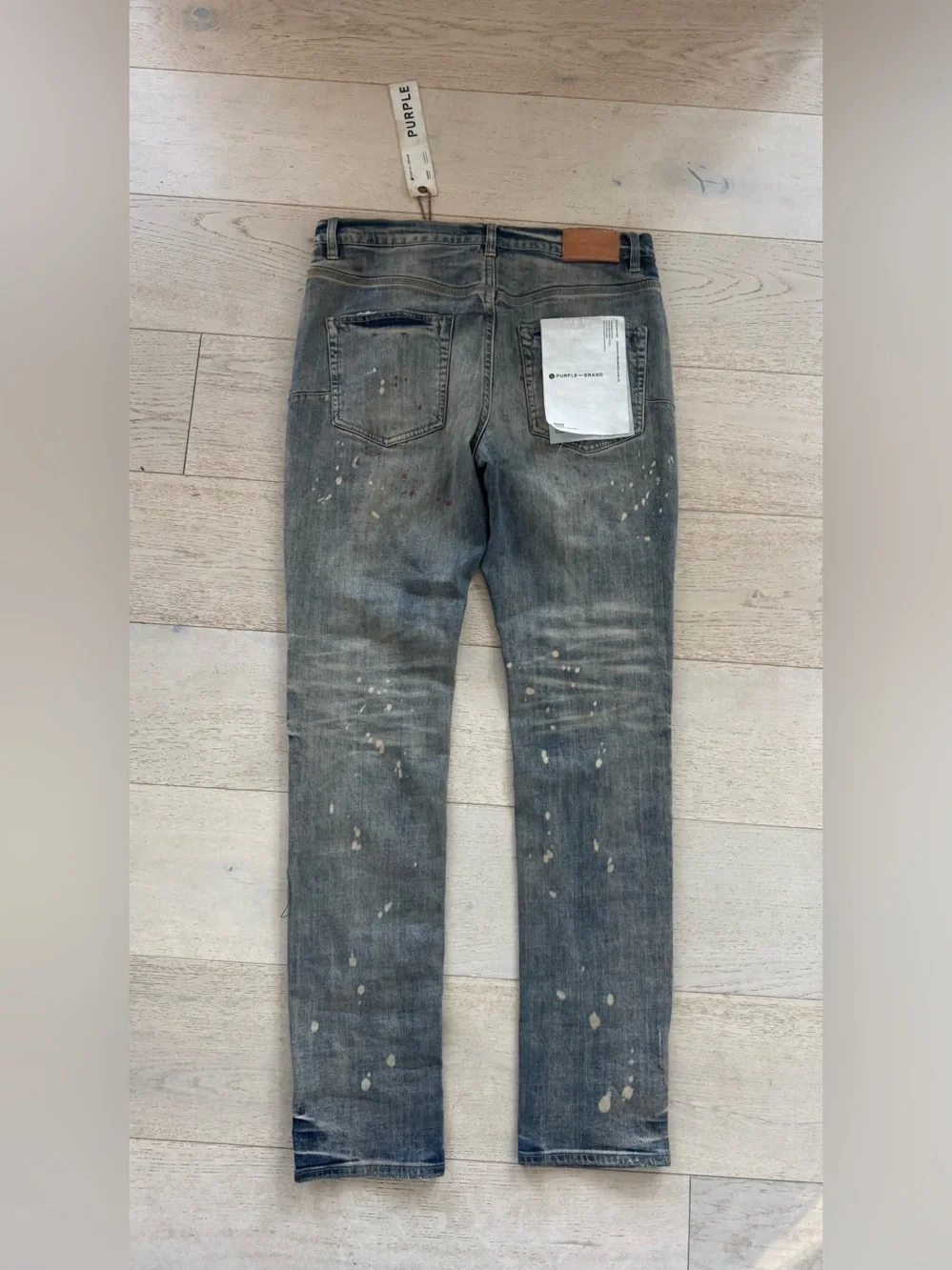 NWT Purple Brand Paint Splatter Jeans 34